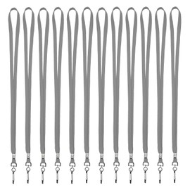 PATIKIL Neck Lanyards, 100 Pack Neck Lanyards Bulk Long Strap with Swivel Hook Clip for ID Badge Holder, Name Tag, Keys, Office, Teachers, Business, Gray