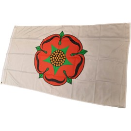 NWFlags Old White Lancashire Flag 5ft x 3ft 75d Premium Polyester Suitable For Flagpoles | Strong Polyester 5x3 foot material Old Lancashire flag with Eyelets