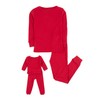 Leveret Girl and Doll Cotton Pajamas Solid Red 6 Year