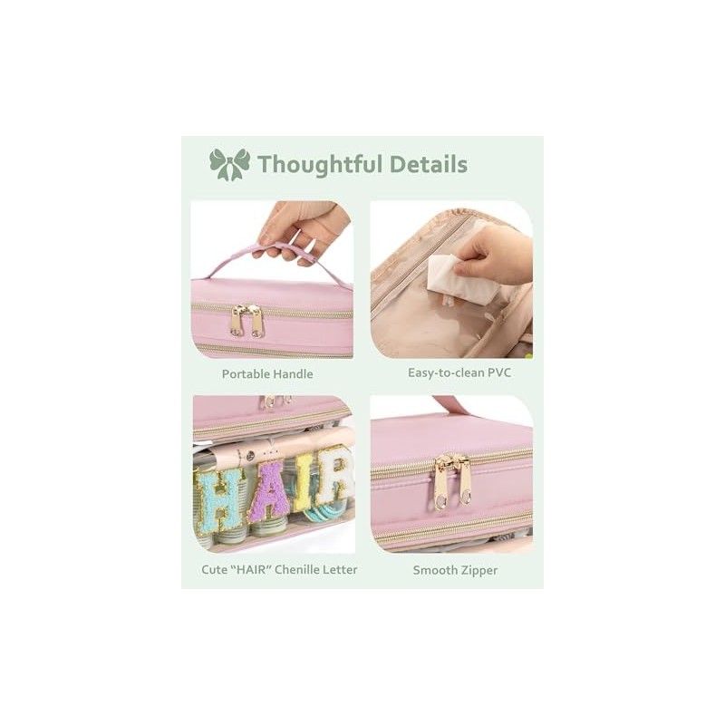 Travel Makeup Organizer, Compact Lightweight Accessory for Travel and Daily