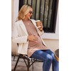 Ekouaer Womens Maternity Shirts Long Sleeve Split Side Pregnancy Tee