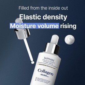 WellDerma Sapphire Collagen Impact Hydro Serum, 50ml / 1.69 fl oz – Lightweight Face Serum with 655,800ppm Marine Collagen Complex