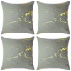 Red Rainbow 4 Pack Gold Metallic Velvet Cushion Covers with