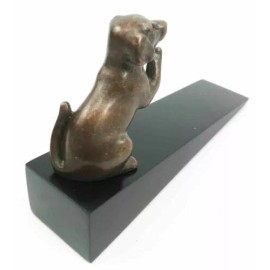 Gifts & Decors Brass Made Adorable Begging Labrador Retriever Dog Door Stop Stopper Wedge
