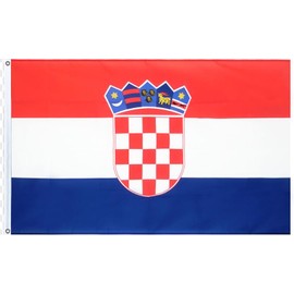Croatia Flag 90 x 150 cm - National Flag Croatia with Eyelets, Weatherproof and UV-Resistant