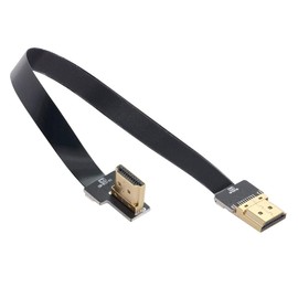 xiwai CYFPV FPV HDMI Male to Right Angle 90D HDMI Male HDTV FPC Flat Cable for FPV HDTV Multicopter Aerial Photography (0.1M)