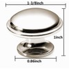 khtumeware 10 Pack 1-3/8 inch(35mm) Polished Nickel Cabinet Knobs Round