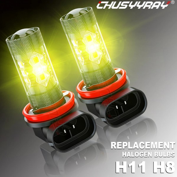 CHUSYYRAY H11 H16 LED Fog Light Bright YELLOW for Jeep