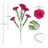 IPOPU 30 Heads Carnations Artificial Flowers 6PCS Silk Carnations 27.56in