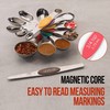CH1EF Magnetic Measuring Spoons Set of 8 Stainless Steel Etched