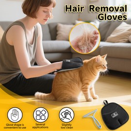 1Pcs Electrostatic Gloves Pet Hair Removal, Pet Hair Remover Glove, Washable Reusable Dogs Cats Hair Gloves for Furniture Bed Sheets Couch Clothes Carpet Car