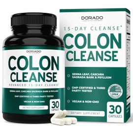 Colon Cleanse & Detox 15 Day Gut Cleanse (30 Count) Intestinal Cleanse Pills & Probiotic for Gentle Laxative & Bowel Relief for Stomach Bloating - Third Party Tested, Vegan, Non-GMO - Made in USA