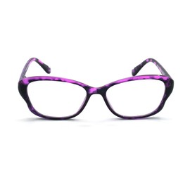 EYE ZOOM 3 Pack Stylish Cat Eye Style Reading Glasses for Women, Tortoise Purple, +1.75