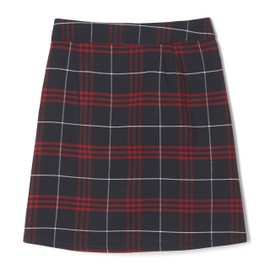 French Toast Girls' Plaid Two-Tab Scooter skirt, Navy Red Plaid, 16,Big Girls