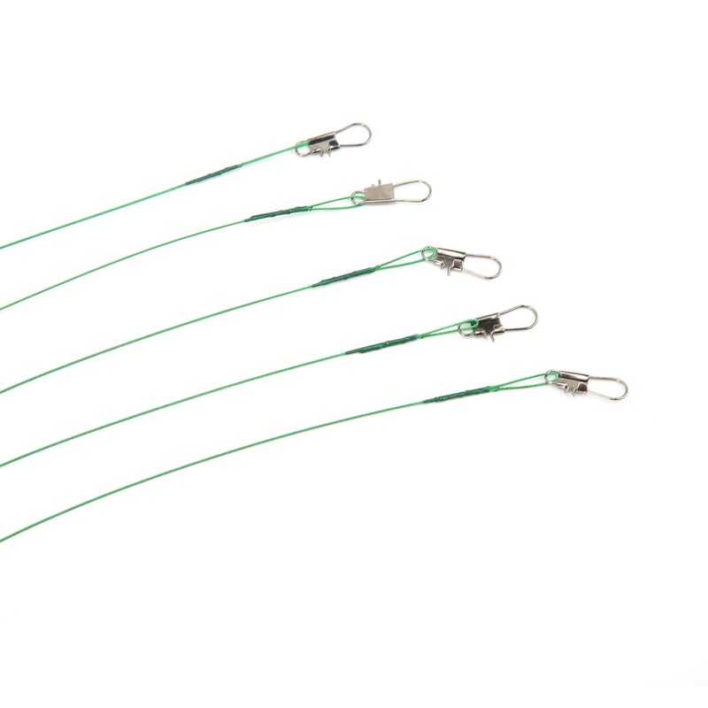 Fishing Wire Leader, Swivels Snap 100PCS Protective Fishing Leader for