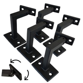 Langdoly Heavy Duty Swivel 𝐙𝐈𝐍𝐂 𝐀𝐋𝐋𝐎𝐘 Handrail Brackets 𝗡𝗢 𝗪𝗘𝗟𝗗𝗜𝗡𝗚, 𝗔𝗡𝗧𝗜-𝗥𝗨𝗦𝗧, Integrated DIE-𝗖𝗔𝗦𝗧𝗜𝗡𝗚 Brackets for Indoor Staircase (Pack of 5)