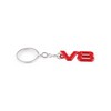 V8 Keychain for Car Keyring Decoration Badge V8 Emblem Sticker