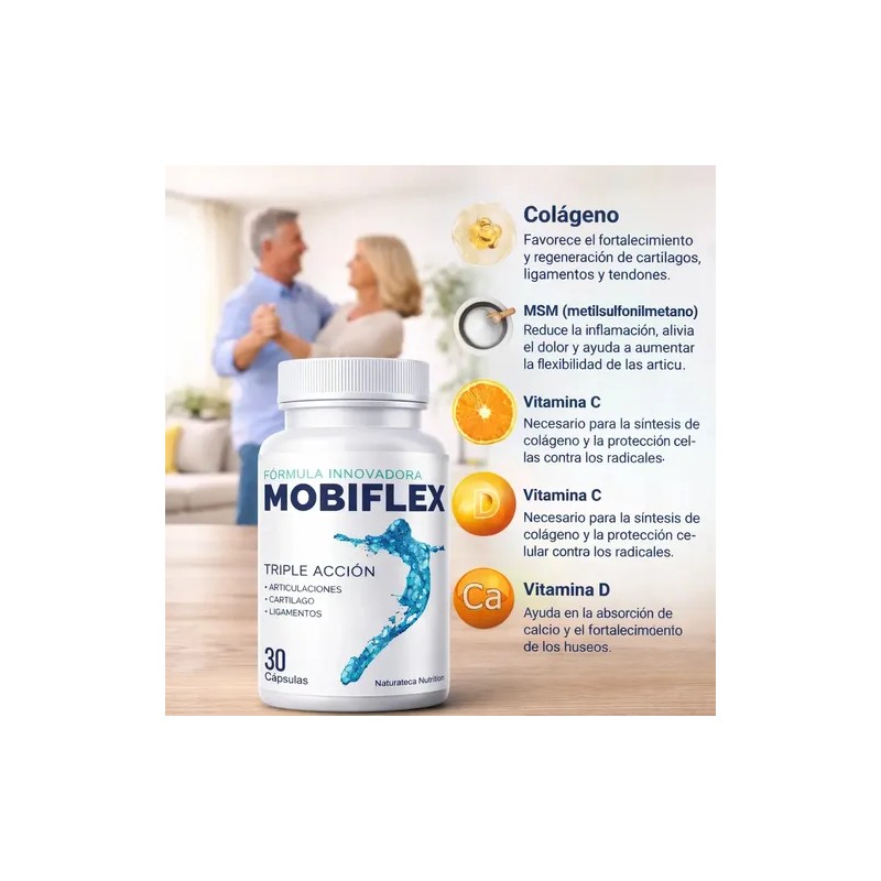 Suplemento Mobiflex Cápsulas Colágeno Sabor