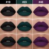 evpct 3Pcs Dark Black Green Purple Matte Lip Liner and