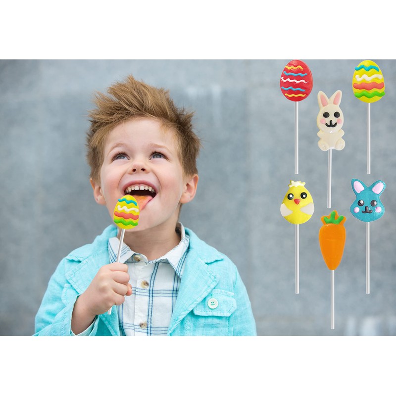 Fruidles Happy Easter Variety Pack Lollipops Suckers, Colorful Easter Eggs,