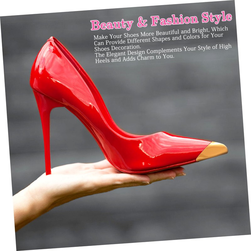 AOKWAWALIY Metal Shoes Pointed Protector High Heels Tip Cap Cover