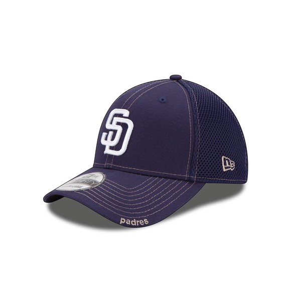 MLB San Diego Padres Neo Fitted Baseball Cap, Navy, Medium/Large