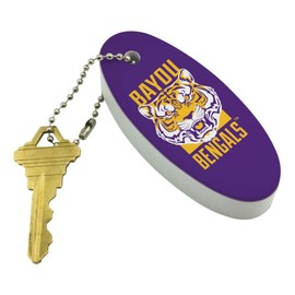 GRAPHICS & MORE Bayou Bengals Fierce Tiger Floating Keychain Oval Foam Fishing Boat Buoy Key Float