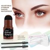Eyebrow Stamp, Waterproof, Reusable Makeup Brow Stamp, Brow Powder Stencils,