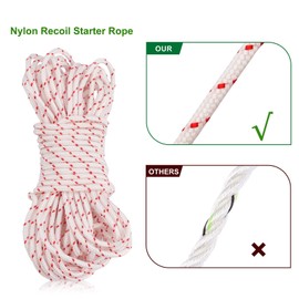 Mannial 3.5mm Pull Cord Starter Rope 12-Meter for Husqvarna STIHL Sears Craftsman Poulan Lawn Mower Chainsaw Trimmer Edger Brush Cutter Leaf Blower