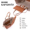 TIAASTAP Tote Bag Faux Leather Handbag Women's Large Shopper Bag