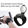 Bicycle Mirror Nylon Wrist Arm Strap Convex Design Black 5cm