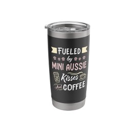 Mini Aussie Mom Australian Shepherd Dog Coffee Lover Stainless Steel Insulated Tumbler