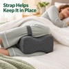 Memory Foam Knee Pillow for Side Sleepers with Dual-Sided Elastic