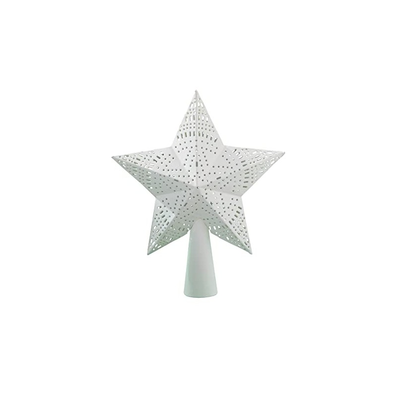 Park Designs White Star Tree Topper 7" | Antique Punched