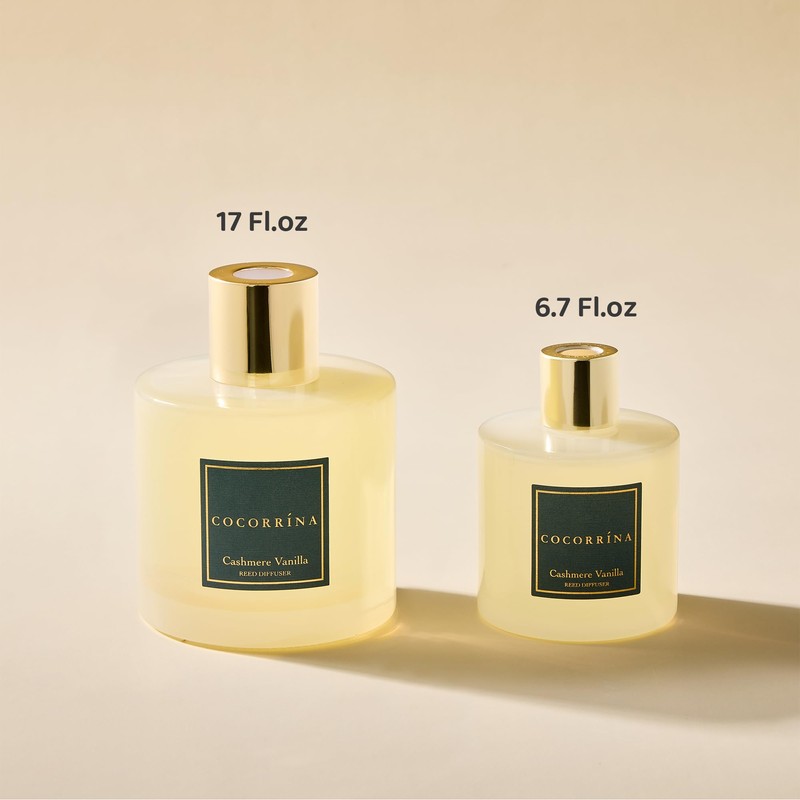 COCORRÍNA Reed Diffuser - Cashmere Vanilla 17 Fl.oz Reed Diffuser