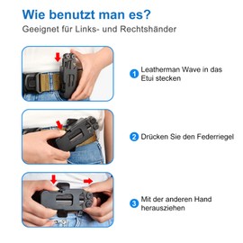 iGuerburn Rotating Protective Case for Leatherman Wave & Wave+, Wave Plus Multitool Case, Leatherman Bag Belt Clip Holster