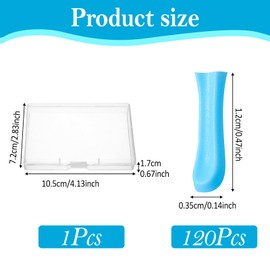 Oruola 120pcs Ear Camera Replacement Tips, Silicone Ear Camera Tips for Wet/Dry Ear Wax Cleaning,Bebird Ear Wax Removal Tips for Teens Adults Ear Wax Removal Endoscope, Blue