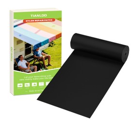 TIANLDD Awning Repair Tape,Tent Patch kit,Waterproof Repair Tape kit of RV Awning,Boat Covers,Canvas,Vinyl Fabric,Tarp,Sail-4x78in（Black）