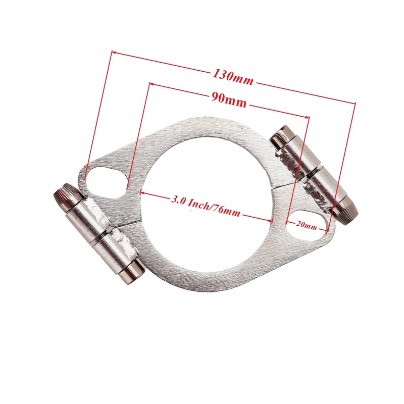 Rwraps 3.0 Inch Split Flange Repair Kit,Iron galvanized Exhaust Flange