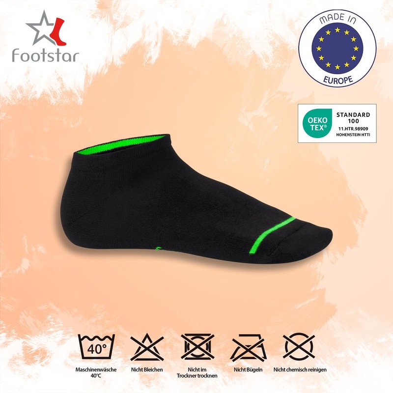Footstar 8 Pairs of Neon Glow, Flash or Classic Mix