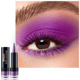 AMY'S DIARY Lilac Bloom Eye shadow & Eyeliner Stick 2-in-1, Purple Cream Eyeshadow Pencil + Gel Eyeliner | Waterproof, Smudge-Proof Eye Makeup Crayon for woman, Face & Lip | Twist-Up Eye Shadow Pen