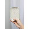 Large Rectangular Soap Dish Tray Taditional/Blue Ceramic with Holes for