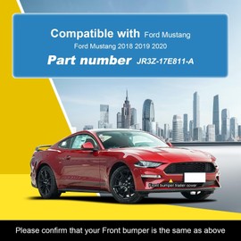 Goholy Car Front Bumper Tow Hook Cover Compatible with Ford Mustang 2018 2019 2020 JR3Z-17E811-A Small Lid Towing Eye Cap Black