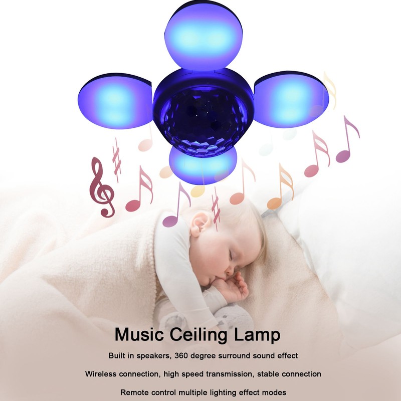 LED Bluetooth Light 48W 85‑265V E27 Ceiling Lamp RGBW Remote
