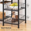 HOOBRO Large Bakers Rack with Power Outlets, 6-Tier Microwave Stand