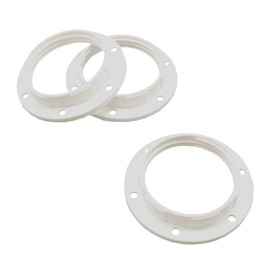 Pack of 3 Screw Rings E27 Plastic White for Lamp Socket Ring with Two Threads for Lamp Shade or Glass Elements