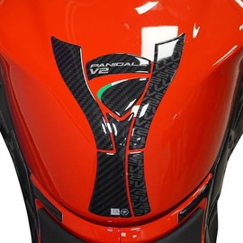 labelbike - 3D Sticker Motorcycle Tank Pad Protection and Decoration Made of Resin Compatible with Ducati Panigale V2 V2S 2025 Carbon Colour