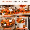 120-Piece Fall Harvest Decor Set with Artificial Mini Pumpkins and