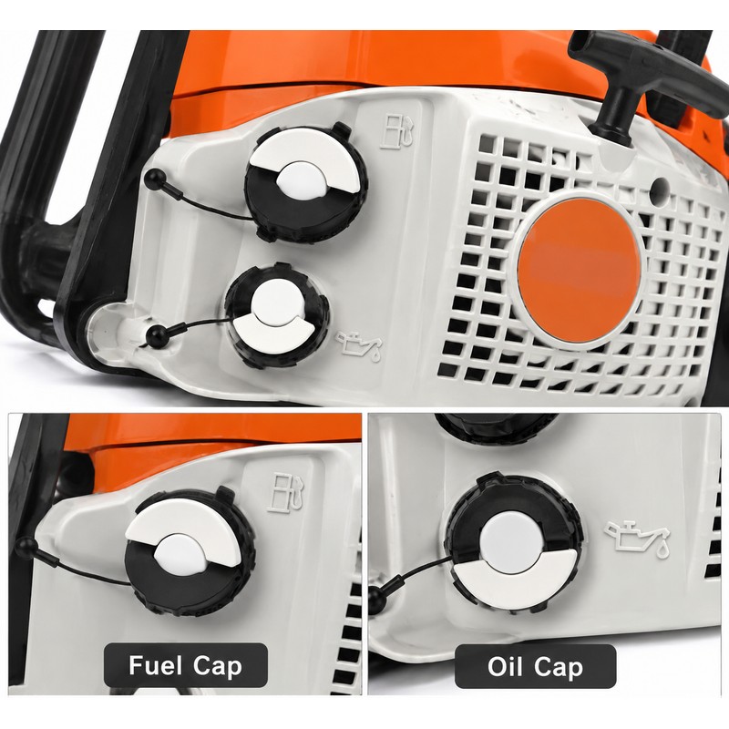 4Pcs Chainsaw Fuel and Oil Cap Replacement Set – Durable