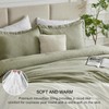 CozyLux King Size Comforter Set - 3 Pieces Olive Green
